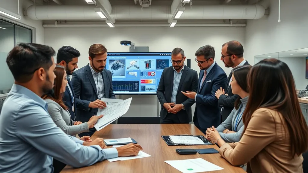 Business Team Evaluating Injection Molding Machine Specifications