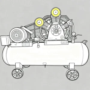 Reciprocating air compressors for injection molding