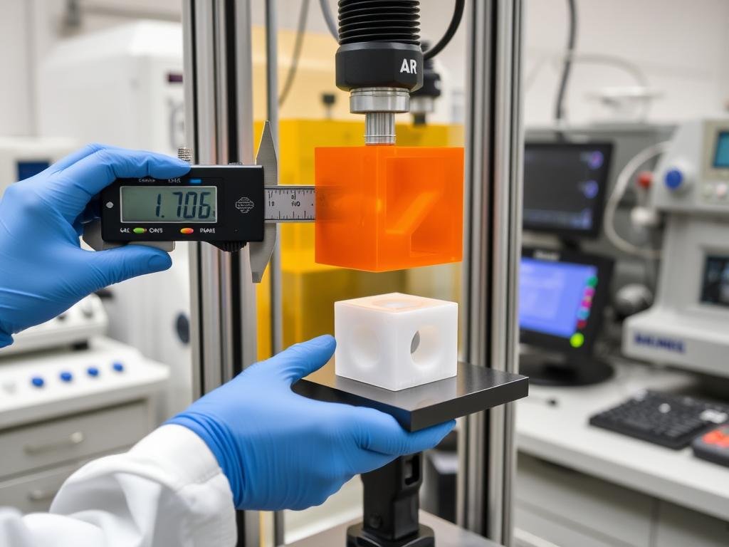 Testing mechanical properties of injection molded parts